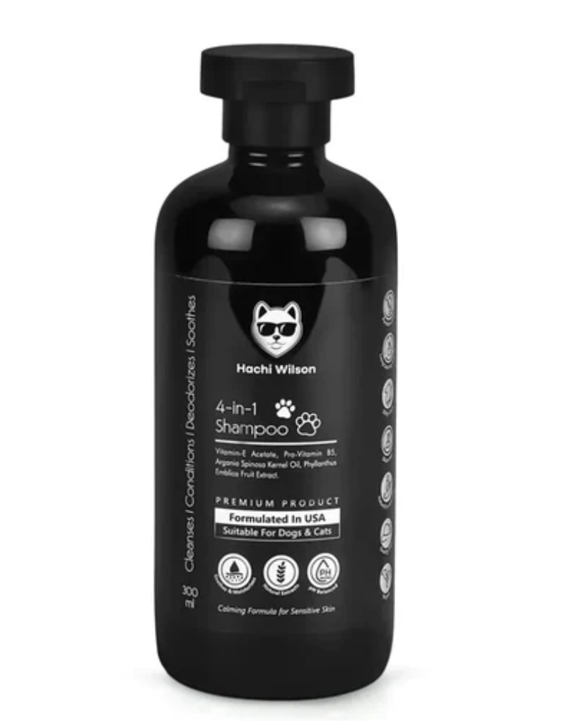Hachi Wilson Premium 4-in-1 Dog/Cat Shampoo (USA Formulated, USFDA Approved) - 300ml
