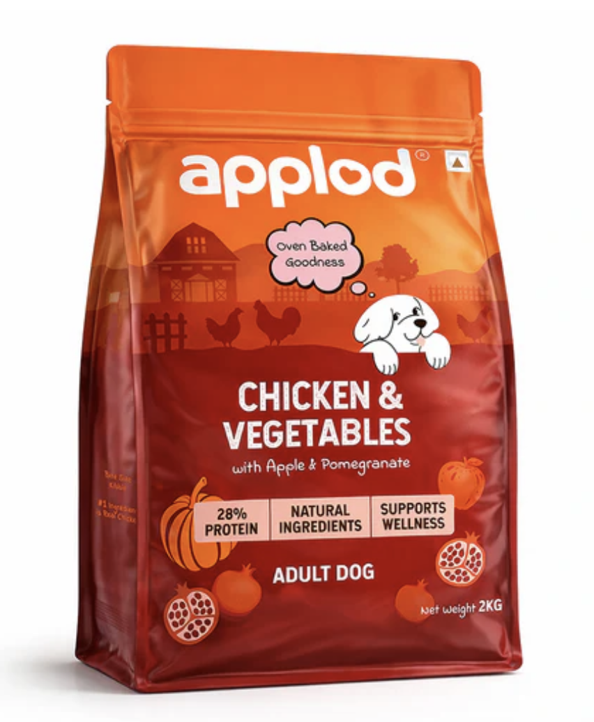 Applod Chicken & Vegetables with Apple & Pomegranate Dry Dog Food for Adult Dogs